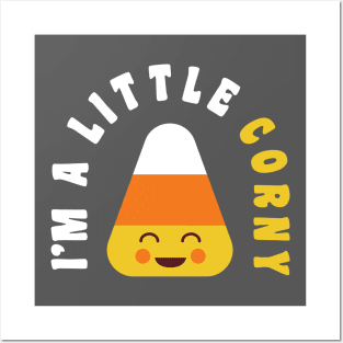 Halloween Candy Corn Kawaii I'm A Little Corny Posters and Art